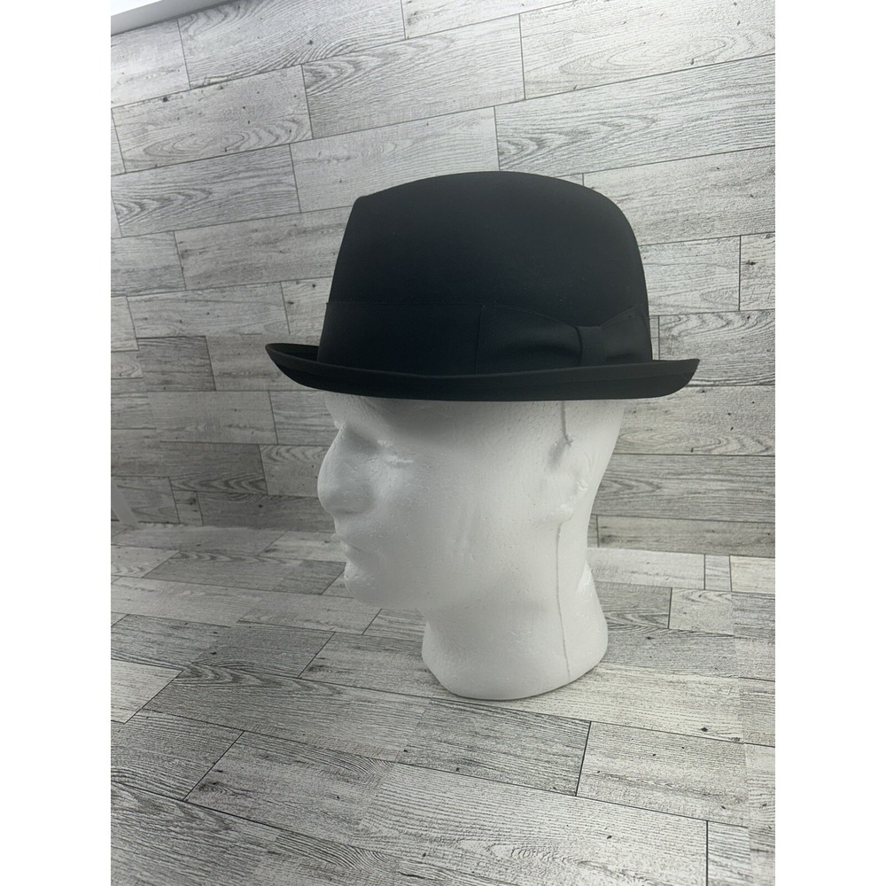Towncraft Vintage Fedora Hat‎ Mens Black Felt Size 7 XXX Quality